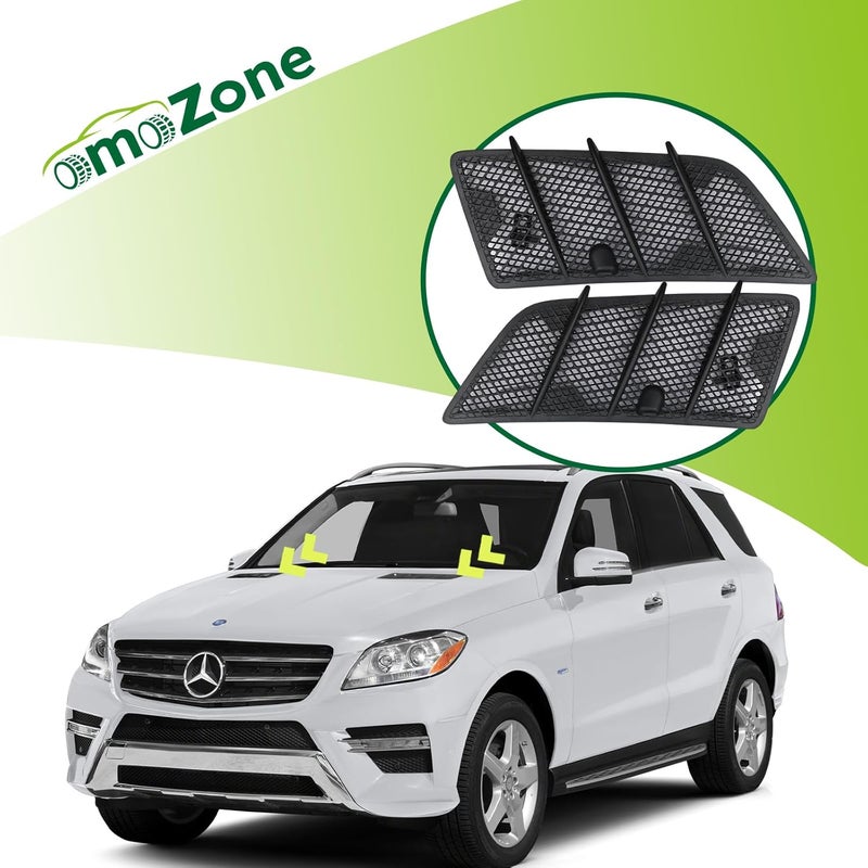 omoZone غطاء شبكة تهوية غطاء غطاء محرك السيارة متوافق مع 2008-2011 مرسيدس بنز W164 W164 ML350 ML450 ML550 ML63 AMG GL320 GL350 GL450 GL550 - Image 2
